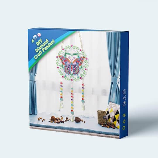 Sparkly Selections Skull and Butterflies Wall Hanger Diamond Painting